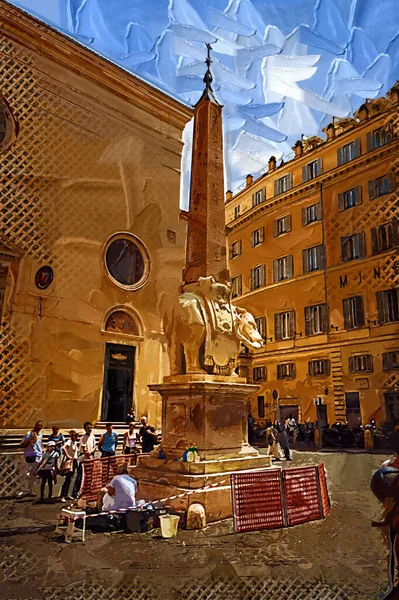 Uma Rua Pitoresca Roma Itália — Fotografia de Stock