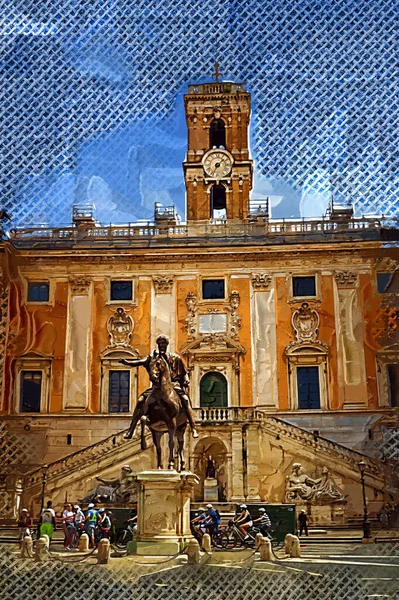 Живописная Улица Риме Италия — стоковое фото