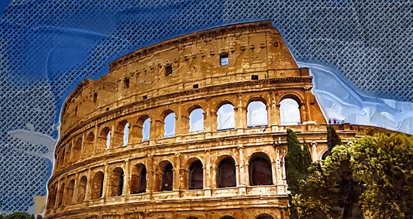 Büyük Antika Colosseum Sanat Fotoğrafçılığı Kolezyumu — Stok fotoğraf