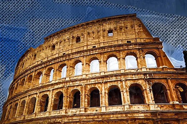 Grande Colosseo Antico Arte Fotografia Coliseum — Foto Stock