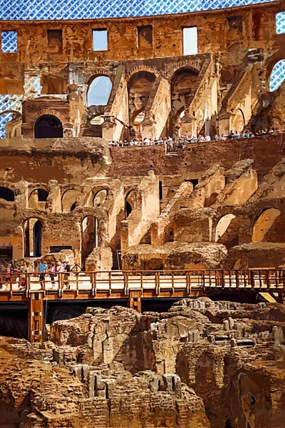 Nagy Antik Colosseum Művészet Fotográfia Kolosszeum — Stock Fotó