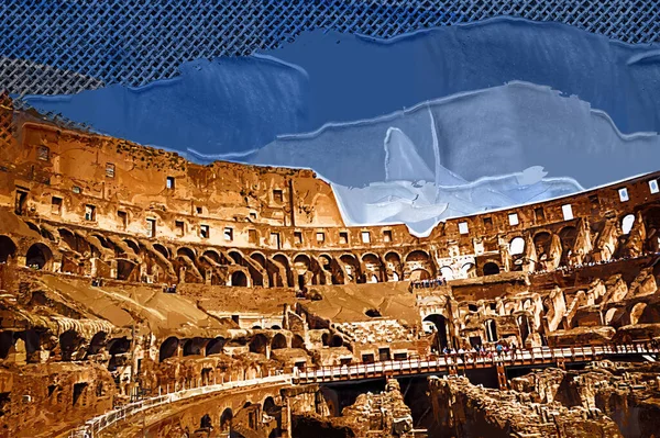 Nagy Antik Colosseum Művészet Fotográfia Kolosszeum — Stock Fotó