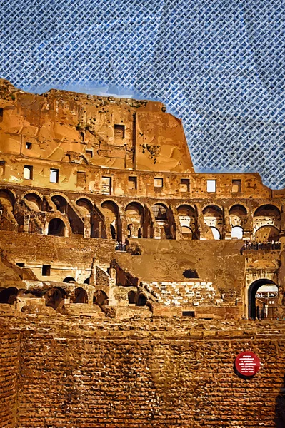 Nagy Antik Colosseum Művészet Fotográfia Kolosszeum — Stock Fotó