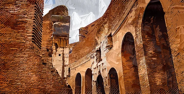 Große Antike Colosseum Kunst Fotografie Kolosseum — Stockfoto