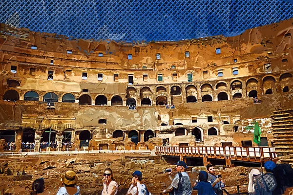 Nagy Antik Colosseum Művészet Fotográfia Kolosszeum — Stock Fotó