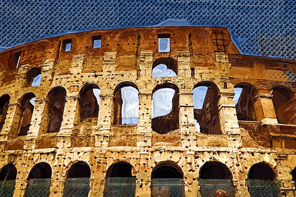 Große Antike Colosseum Kunst Fotografie Kolosseum — Stockfoto