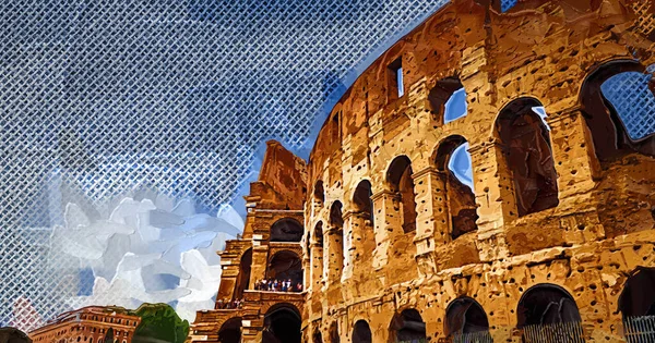 Grote Antieke Colosseum Kunst Fotografie Colosseum — Stockfoto