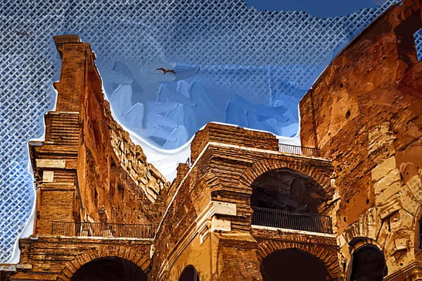 Büyük Antika Colosseum Sanat Fotoğrafçılığı Kolezyumu — Stok fotoğraf