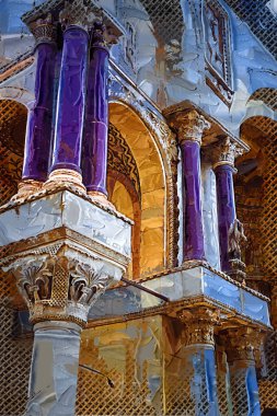 Venedik, İtalya 'daki Saint Mark Bazilikası' nın (Basilica di San Marco) alt manzarası