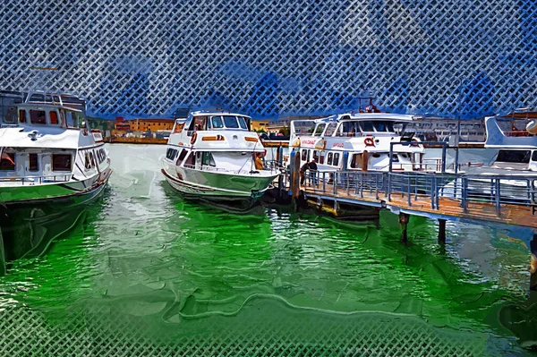 Venice Boats Harbor Ships Italy Vintage Retro — Stock fotografie