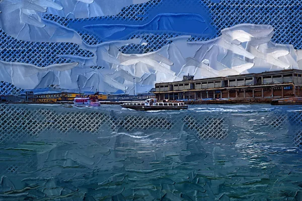 Венецианские Лодки Гавань Корабли Италия Старинные Ретро — стоковое фото