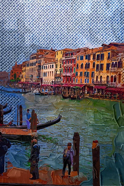Isla Murano Venecia Italia Vista Sobre Canal Con Barco — Foto de Stock