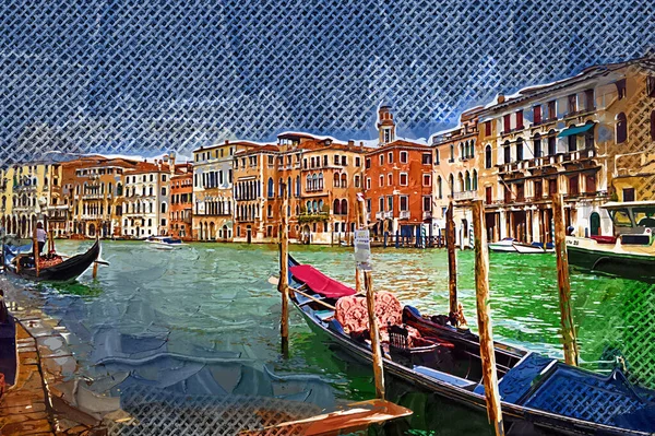 Murano Venedig Italien Utsikt Över Kanalen Med Båt — Stockfoto