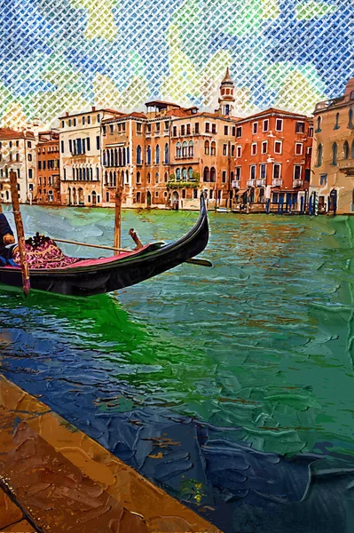Isla Murano Venecia Italia Vista Sobre Canal Con Barco —  Fotos de Stock