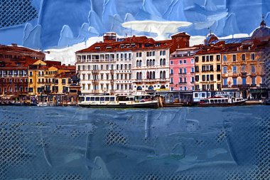 Venedik manzaralı deniz binaları İtalya