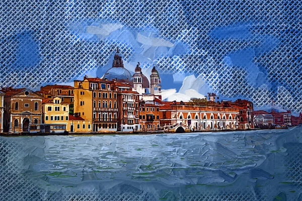 Venecia Vista Cityline Mar Edificios Italia — Foto de Stock