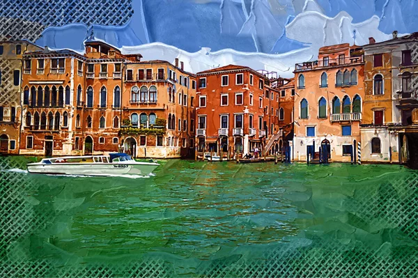 Veneza Vista Cityline Mar Edifícios Itália — Fotografia de Stock