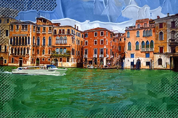 Venecia Vista Cityline Mar Edificios Italia — Foto de Stock