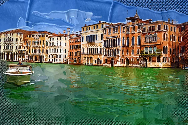 베네치아 도시로 둘러싸인 건물을 이탈리아 — 스톡 사진