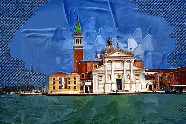 Venedig Ansicht Stadtlinie Meer Gebäude Italien — Stockfoto