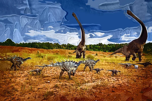 Megalossauro Dinossauro Do Período Jurássico Ilustração Stock