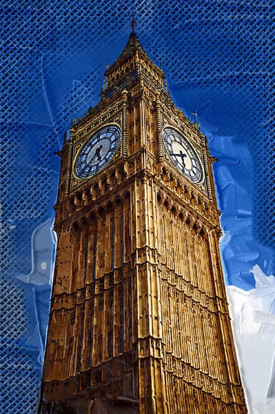 Duży Ben Domy Parlamentu Londyn — Zdjęcie stockowe