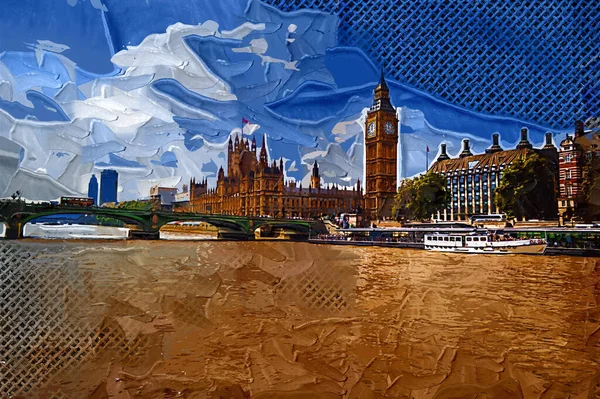 Stora Ben Och Hus Parlamentet London Storbritannien — Stockfoto
