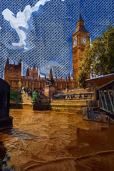 Big Ben Case Del Parlamento Londra Regno Unito — Foto Stock