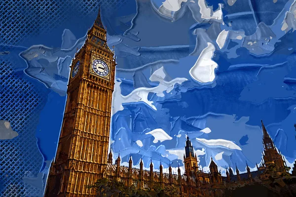 Gran Ben Las Casas Del Parlamento Londres Reino Unido —  Fotos de Stock