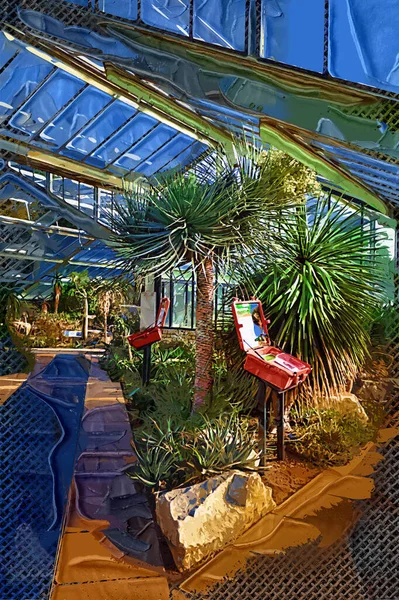英国伦敦Kew植物园春季温室 — 图库照片