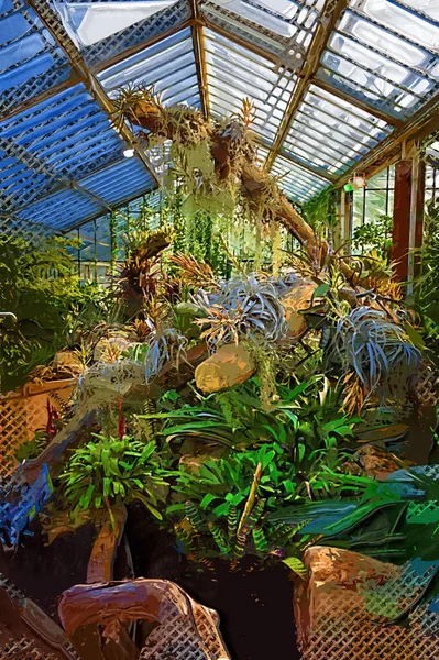 Skleník Kew Botanické Zahrady Jaře Londýn Velká Británie — Stock fotografie