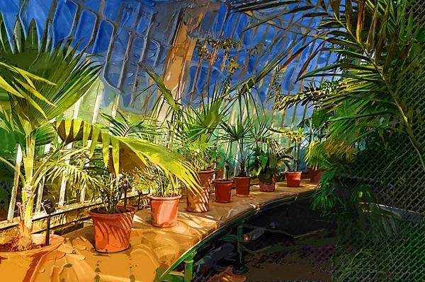 Üvegház Kew Botanikus Kertben Tavasszal London Egyesült Királyság — Stock Fotó