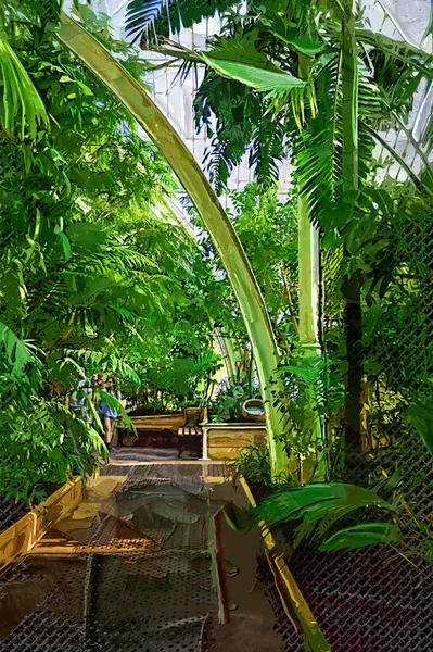Skleník Kew Botanické Zahrady Jaře Londýn Velká Británie — Stock fotografie