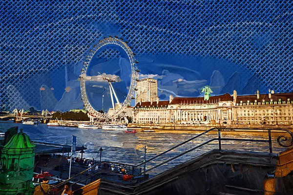 London Eye Millenium Wheel Europe — Stock Photo, Image