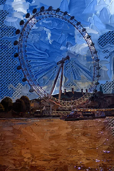 London Eye Millenium Wheel Verenigd Koninkrijk Europa — Stockfoto