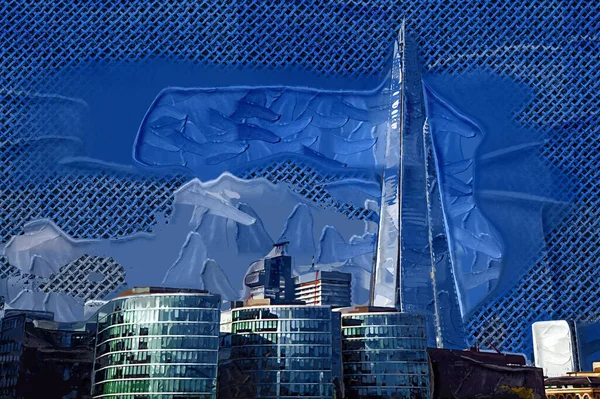 Jedna Nejvyšších Budov Londýně Shard Tower Tyčící Nad Řekou Temží — Stock fotografie