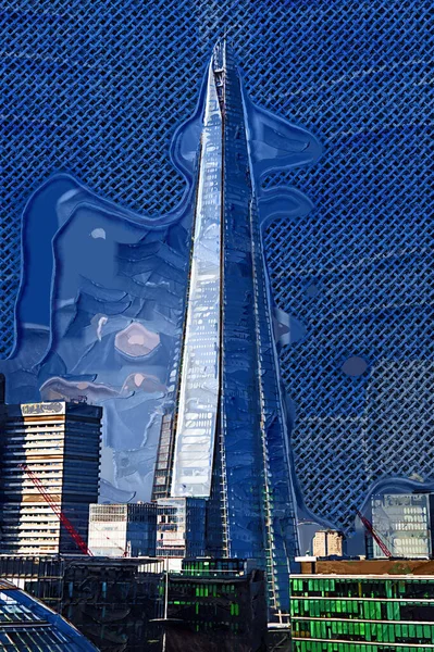 Högsta Byggnaderna London Skärgårdstornet Som Reser Sig Över Themsen Och — Stockfoto