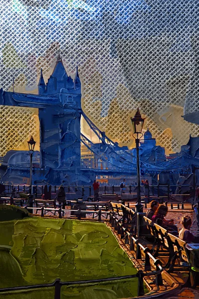 Londýnské Panorama River Thames Tower Bridge Tower London — Stock fotografie