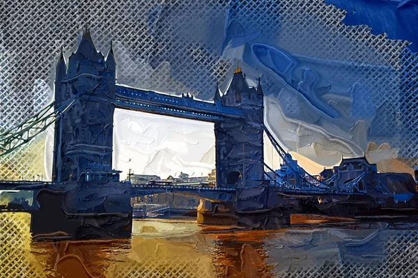 Londen Stadsgezicht Panorama Met River Thames Tower Bridge Tower London — Stockfoto