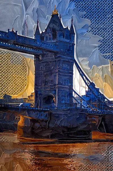 London Stadsbild Panorama Med River Thames Tower Bridge Och Tower — Stockfoto