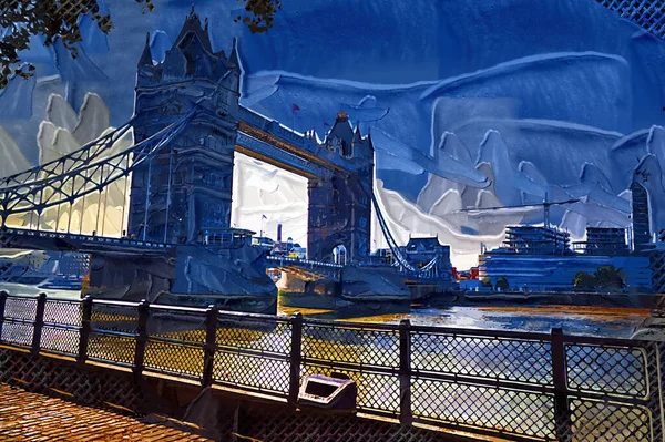 Londýnské Panorama River Thames Tower Bridge Tower London — Stock fotografie
