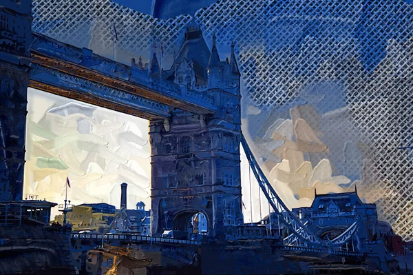 Londýnské Panorama River Thames Tower Bridge Tower London — Stock fotografie