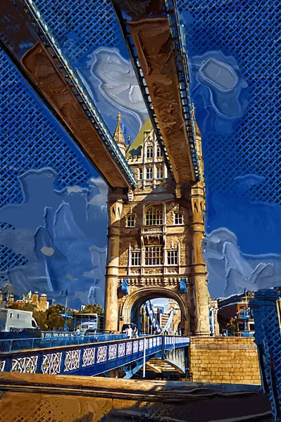 Panorama Paysage Urbain Londres Avec Pont Tamise Tour Londres — Photo