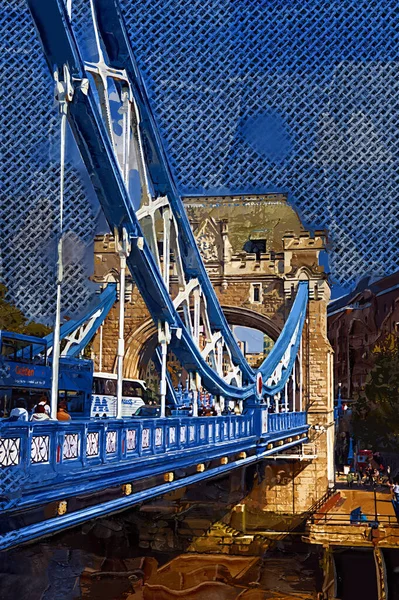 London Stadsbild Panorama Med River Thames Tower Bridge Och Tower — Stockfoto