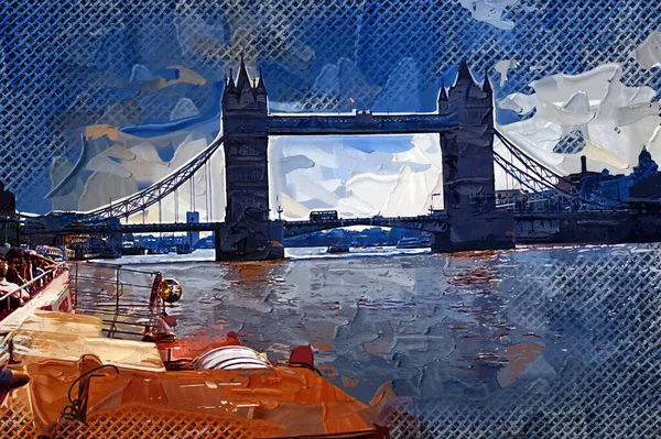 London Cityscape Panorama River Thames Tower Bridge Tower London — Stock Photo, Image