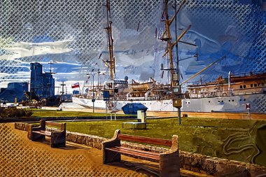 Liman fotoğrafçılığında Gdynia Yelkenli Fırkateyni