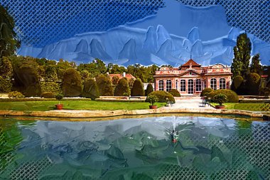 Prag 'daki muhteşem Barok Wallenstein Sarayı ve Fransız bahçesi, bugün Çek Cumhuriyeti Senatosu