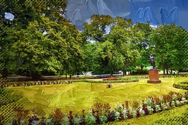 Frederic Chopin Anıtı. Varşova Lazienki Parkı, Polonya