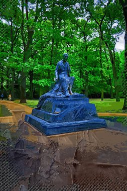 Frederic Chopin Anıtı. Varşova Lazienki Parkı, Polonya