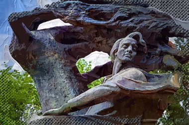 Frederic Chopin Anıtı. Varşova Lazienki Parkı, Polonya